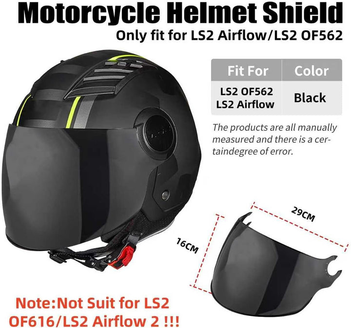 Helm Visier für LS2 of562,Motorrad Wind Schild Helm Objektiv Visier,Motorradhelm Visier,Integralhelm