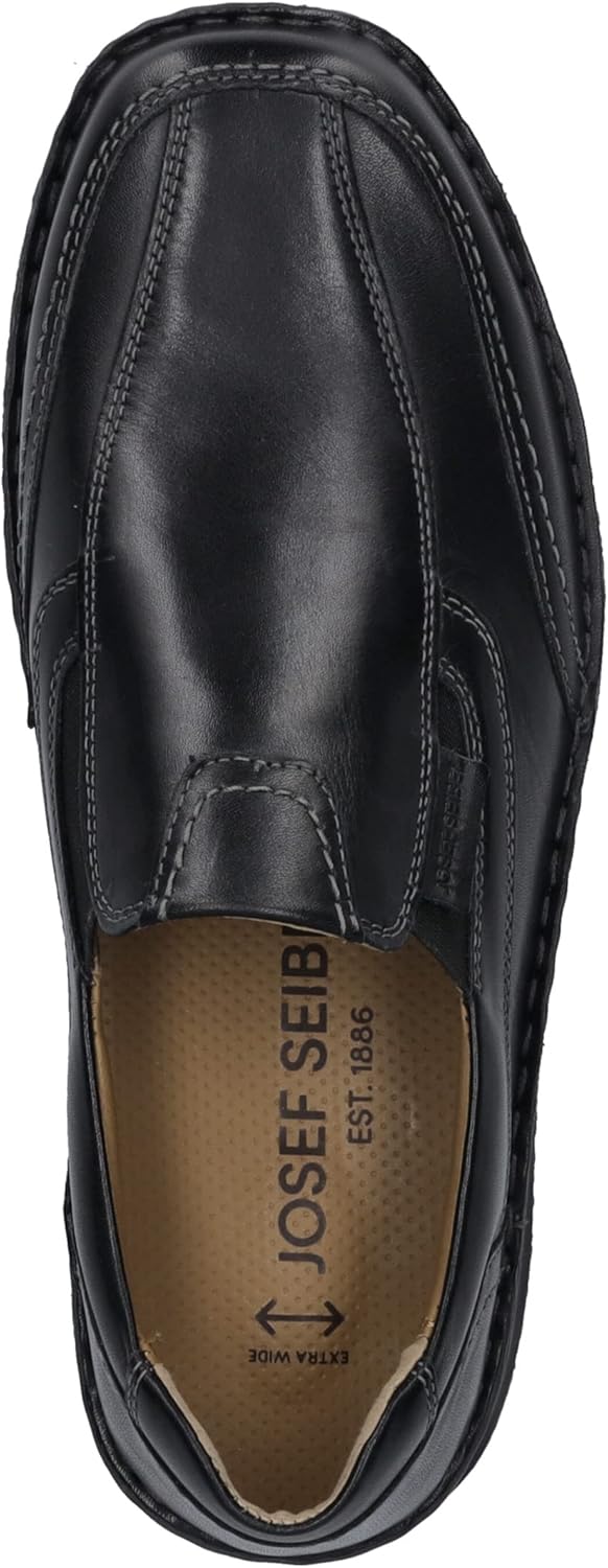 Josef Seibel Herren Slipper Anvers 67,Weite K (Extra weit),Wechselfussbett 39 EU Weit Schwarz, 39 EU