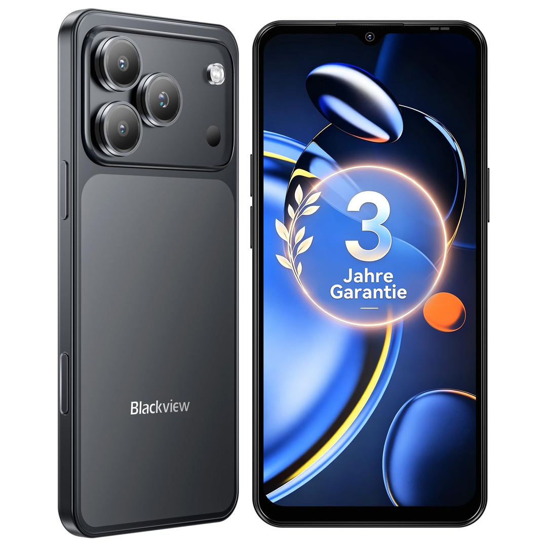 Blackview Wave 7C Handy Ohne Vertrag, Android 16 Smartphone, 16GB+128GB/2TB, 32MP+13MP KI Kamera, 6.
