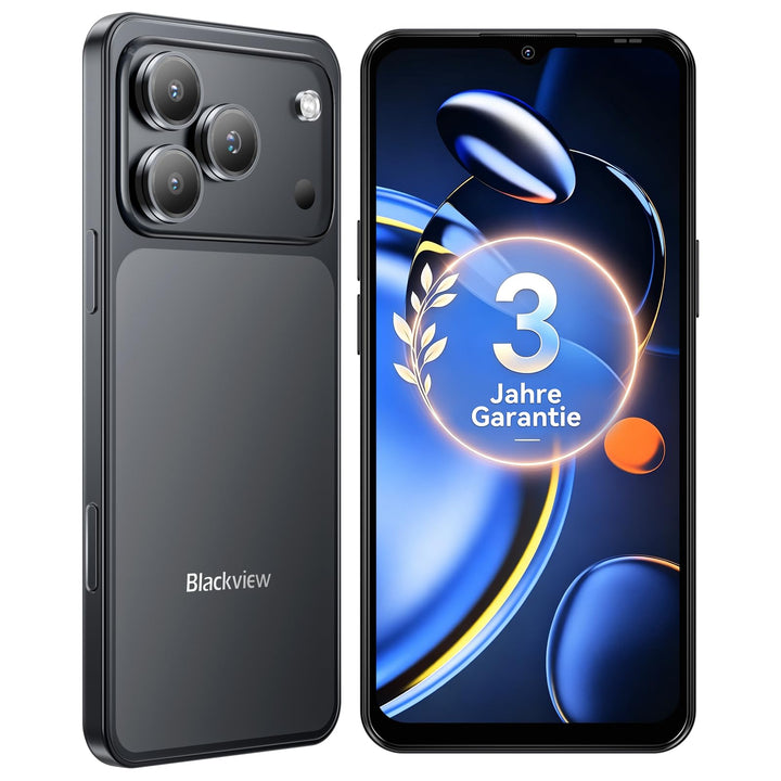 Blackview Wave 7C Handy Ohne Vertrag, Android 16 Smartphone, 16GB+128GB/2TB, 32MP+13MP KI Kamera, 6.