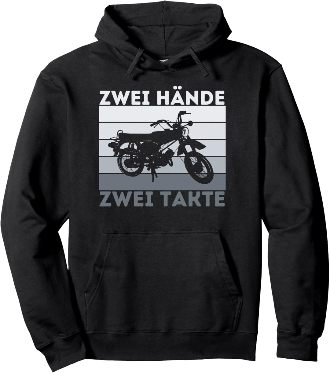 Zwei Hände Zwei Takte Simson DDR Moped Zweitakt Vintage Pullover Hoodie