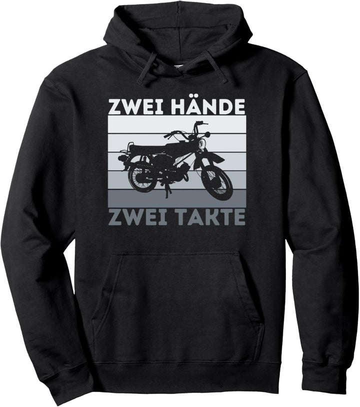 Zwei Hände Zwei Takte Simson DDR Moped Zweitakt Vintage Pullover Hoodie