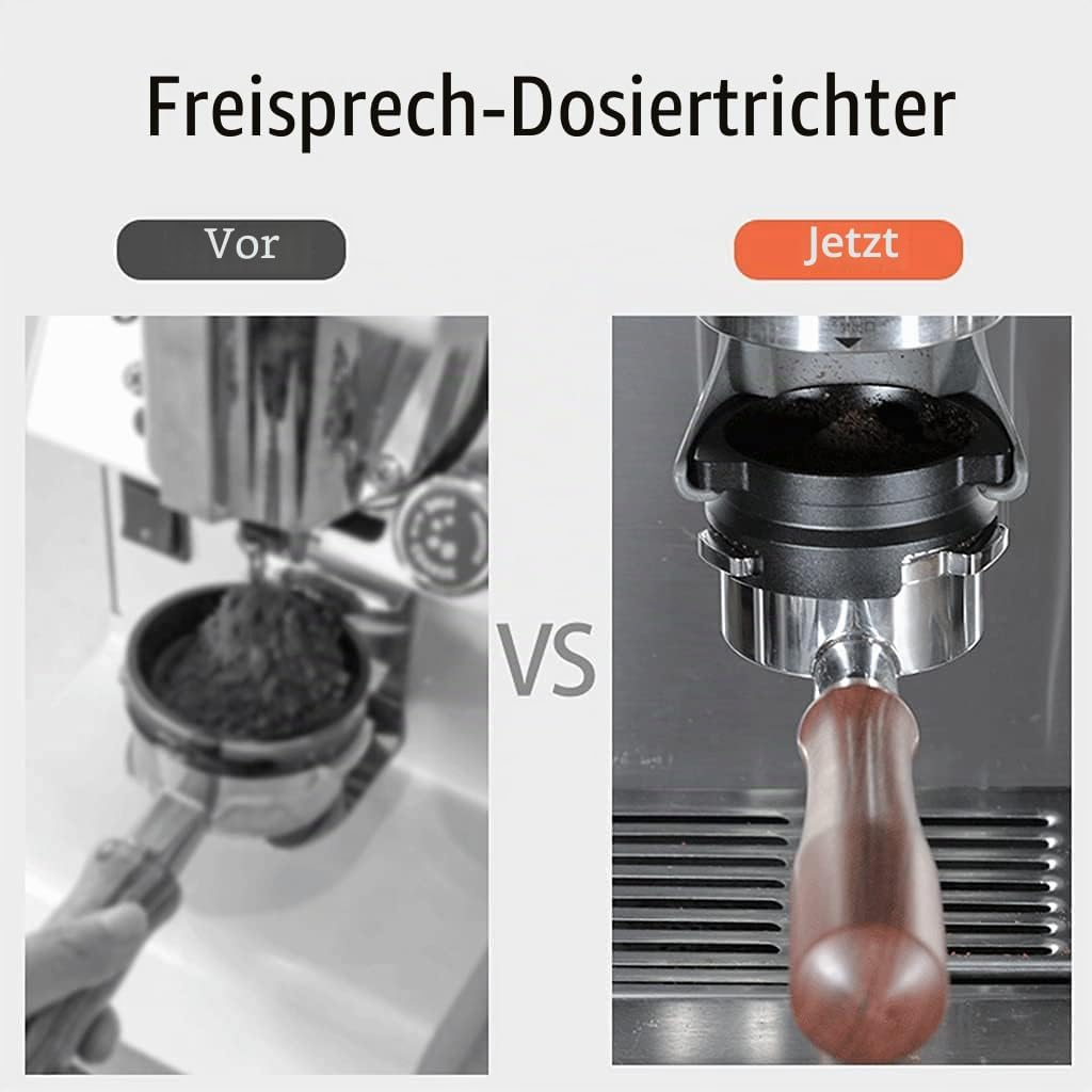 CAPFEI Kaffee Dosierring 58mm für CASABREWS Ultra/Beem/Cecotec Cumbia Siebträger 58mm 3 Ohren - Silb