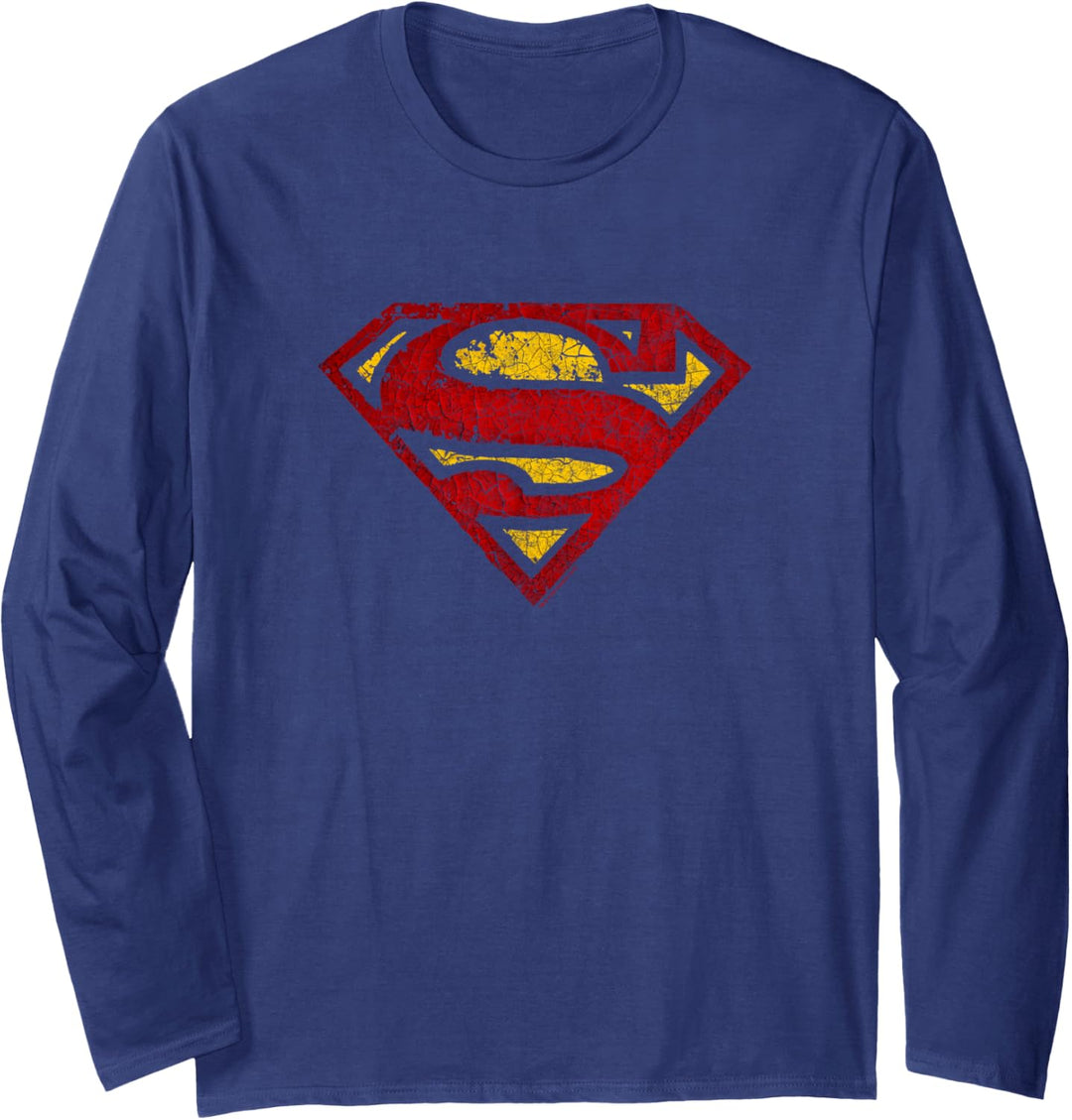 Superman Crackle S Shield Langarmshirt