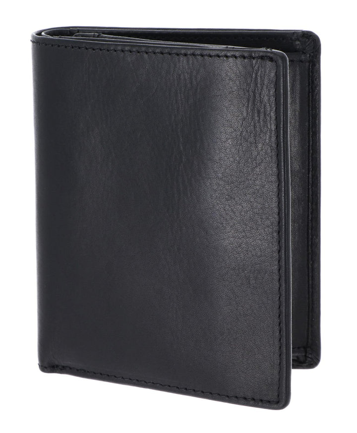 Leonhard Heyden Roma - Herrengeldbörse mit Münzfach Leder 11 cm schwarz, Schwarz