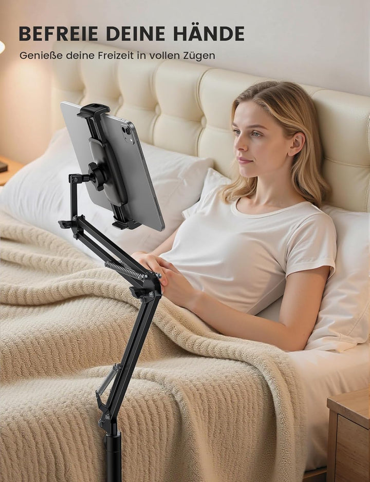 Lamicall Tablet Bodenständer, Tablet Halteung Boden - [Flexibl Höhen- & Winkelverstellbar] Verstellb