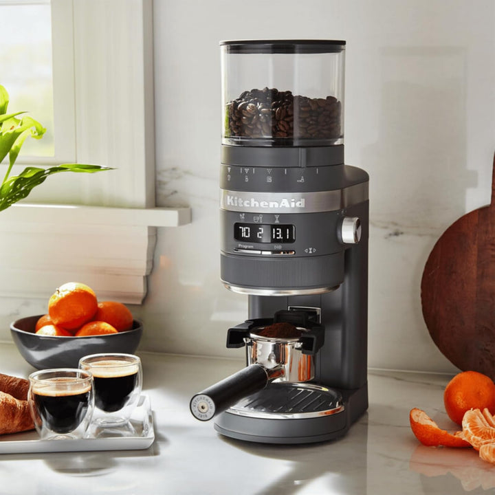 Kitchen Aid KAFFEEMÜHLE - ARTISAN 5KCG8433 - Medaillon silber - von French Press bis Espresso 5KCG84