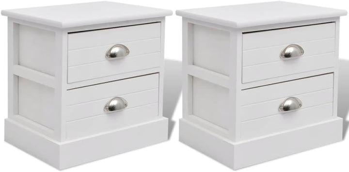 vidaXL 2X Nachttisch Nachtschrank Konsole Telefontisch Kommode Holz französisch, 2x