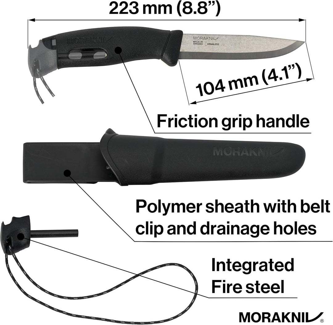 Morakniv Men's Spark Black, Schwarz, Einheitsgrösse, Einheitsgrösse