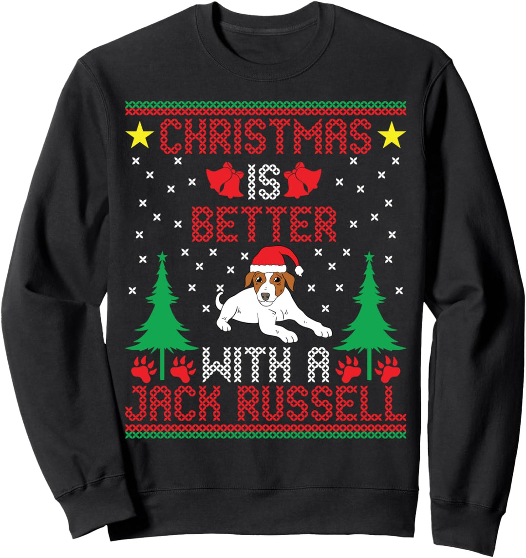 Christmas Is Better With A Jack Russell Terrier Ugly Sweater Sweatshirt