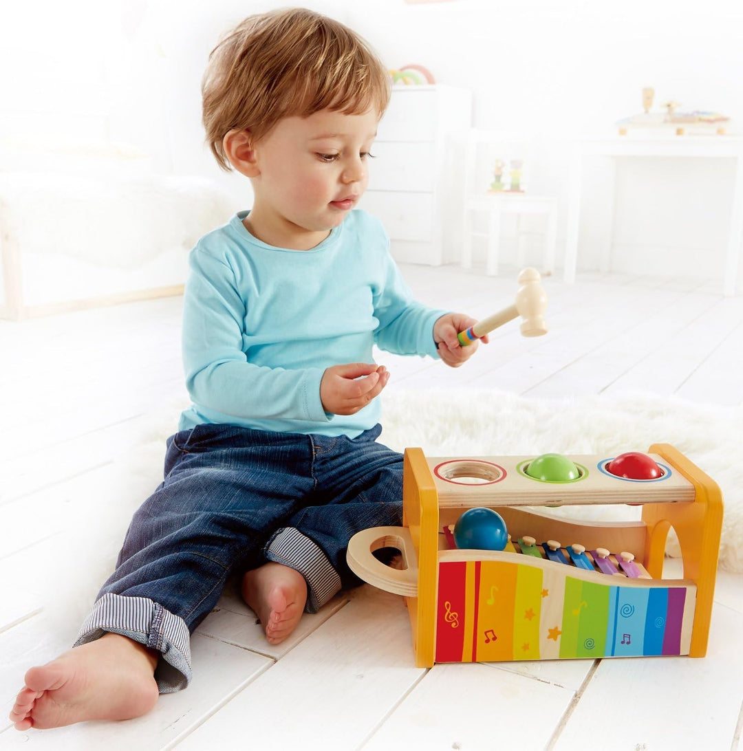 Hape E0349 - Nachzieh-Schnecke, Nachziehspielzeug, inkl. Farb- und Formensortierer, aus Holz, ab 12