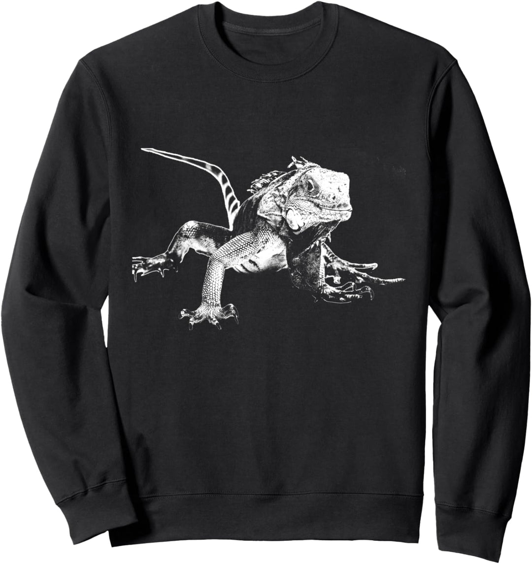 Iguana Eidechse Reptilien Vintage Distressed Grafik Zoo Lover Sweatshirt