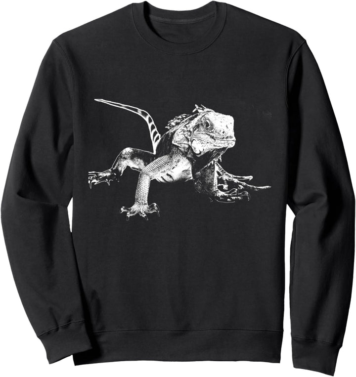 Iguana Eidechse Reptilien Vintage Distressed Grafik Zoo Lover Sweatshirt