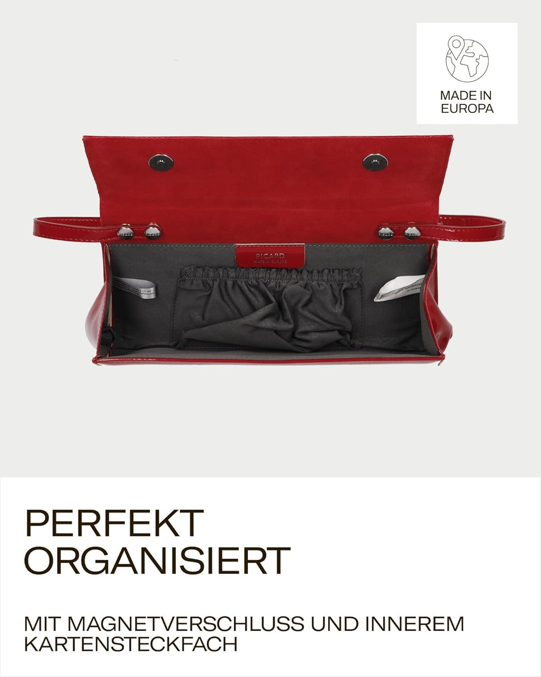 Picard Damen Abendtasche AUGURI aus Rindsleder Klein, 0 | mit Magnetverschluss | Abendtasche | Abend