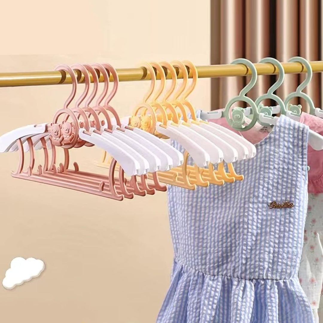 HGYZE Baby Kleiderbügel Kinder Antirutsch, 29-37cm Ausziehbare Kinderkleiderbügel mit Hosenständer,