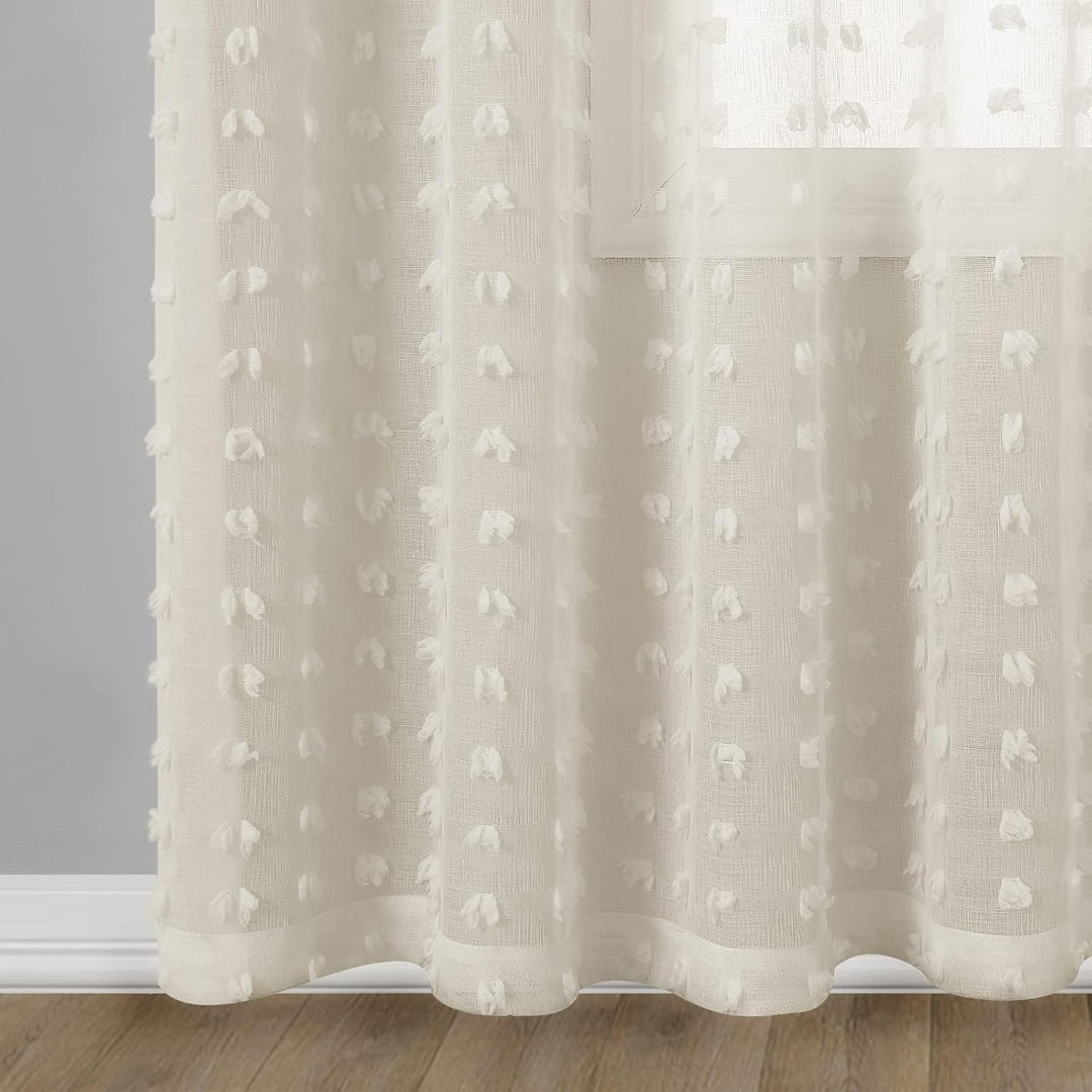 Joywell Natürlich Gardinen Wohnzimmer Vorhänge Transparente Voile Sheer Vorhänge Mädchenzimmer Leine