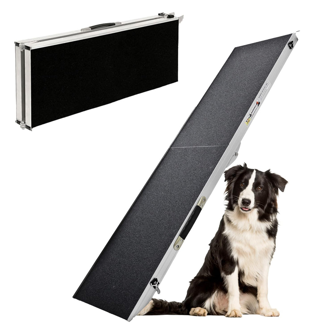 Hunderampe Hundetreppe Länge 155 cm, 150 kg Belastbarkeit Auto Kofferraum Treppen Rampe Einstiegshil
