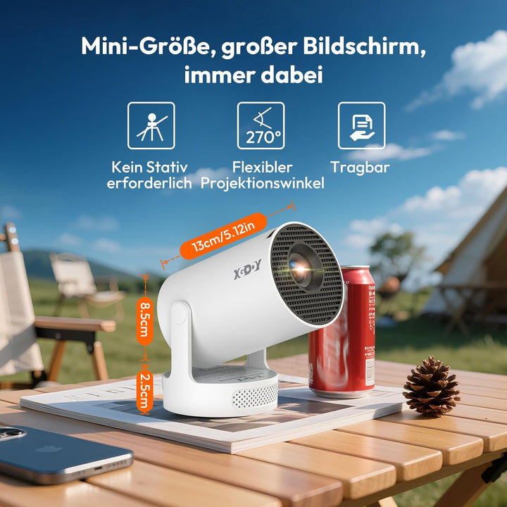 Beamer 4k 1080P 2025 Full HD Unterstützt Android 11, Gimbal 3s Aktualisierter Mini-Projektor 5G WiFi