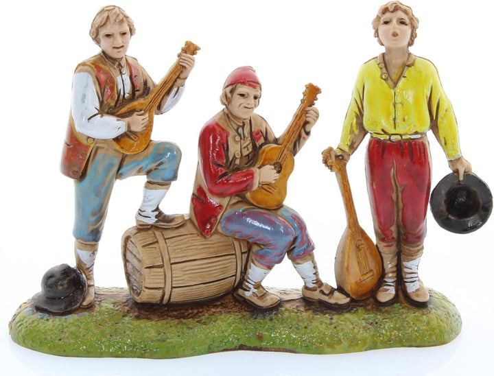 Moranduzzo Set 4 Hirten für 6 cm Krippe Massstab 1:32 – MINI 6 – Unzerbrechliche Figur, Stil '700, H
