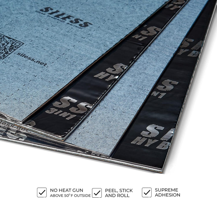 Siless Hybrid 3-in-1 200 mil 25 m² Auto Schalldämmung Matte – Butyl Automotive Schalldämmung – Schal