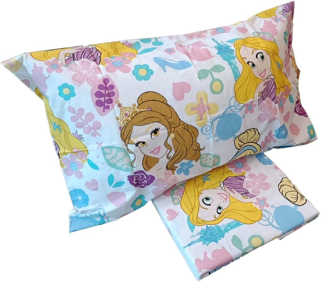 Princess, Bettbezug-Set für Einzelbett, Baumwolle, Rosa, 155 x 200 cm, Kissenbezug 50 x 80 cm, Disne