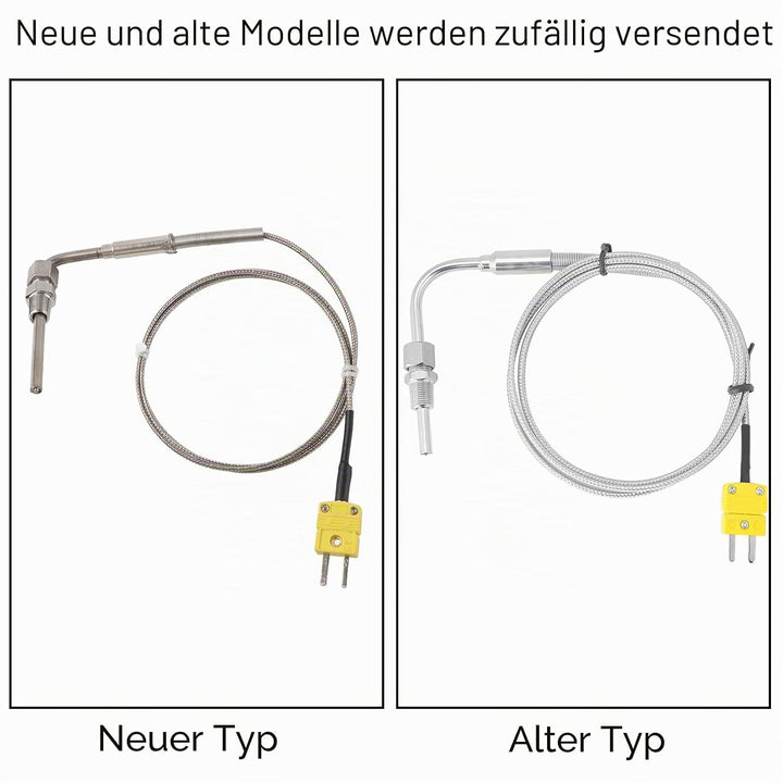 Walfront - Thermoelement Typ K, Temperaturfühler 1/8 Zoll (3 mm) NPT-Gewinde, Abgastemperatursonde m