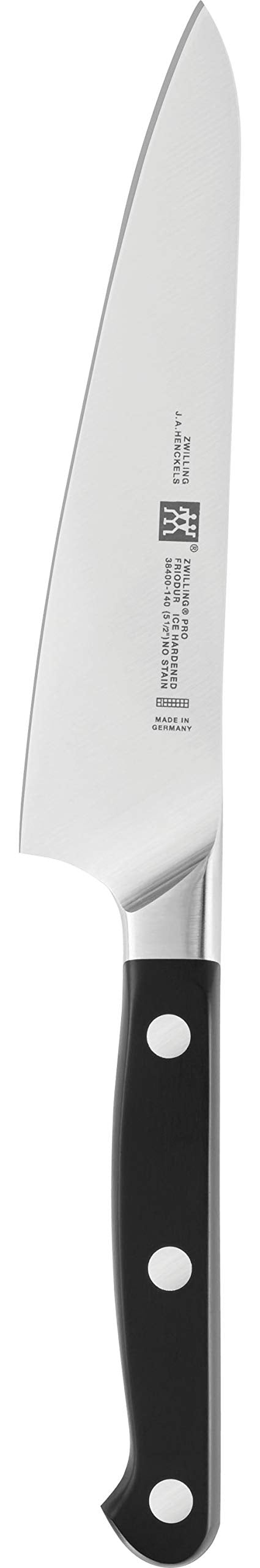ZWILLING Pro Kochmesser Compact, Klingenlänge: 14 cm, Rostfreier Spezialstahl, Kunststoffgriff, Schw