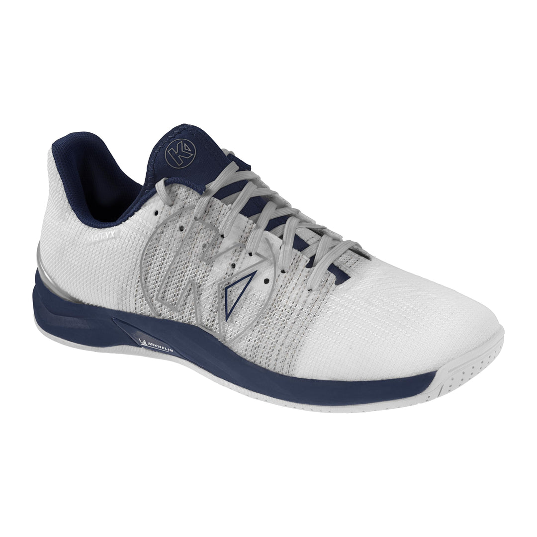 Kempa Unisex Attack One 2.0 Game Changer Handballschuhe, Sportschuhe, Turnschuhe 44 EU Weiss Marine,