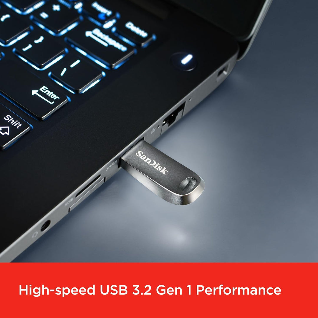 SanDisk Ultra Luxe USB 3.2 Flash-Laufwerk 512 GB (USB 3.2 Gen 1- und USB 3.0-fähig, 400 MB/s, Passwo