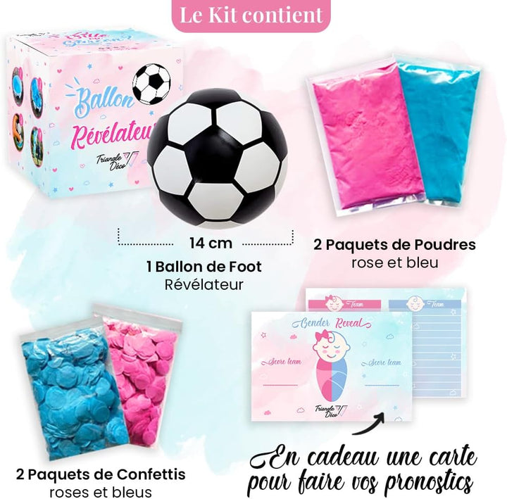 Triangle Déco Tds Fussball Baby Shower Mädchen oder Jungen Komplett-Set 6 in 1 für Genre Renflation