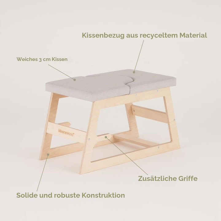 Meanwsood Kopfstandhocker Yoga Stuhl Yoga hocker Fitnessbank Einfache und sichere Umkehrungen Made i