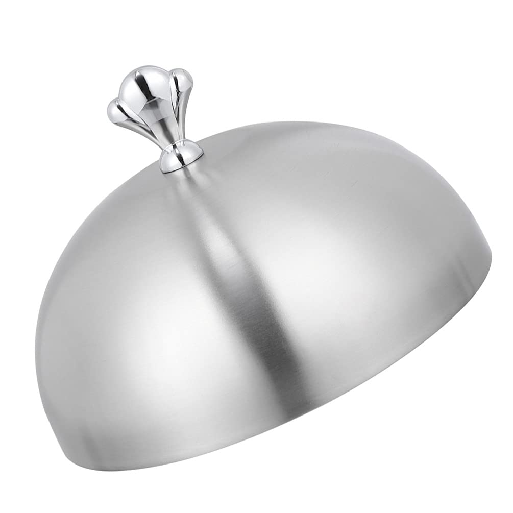HEMOTON Edelstahl Speiseglocke Tellerglocke 22. 5cm Topfdeckel Teppanyaki Deckel Lebensmittel Abdeck