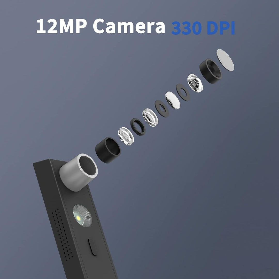 CZUR 12MP USB-Dokumentenkamera und Visualizer, A4 Dokumentenscanner tragbarer Scanner, für Lehr- und