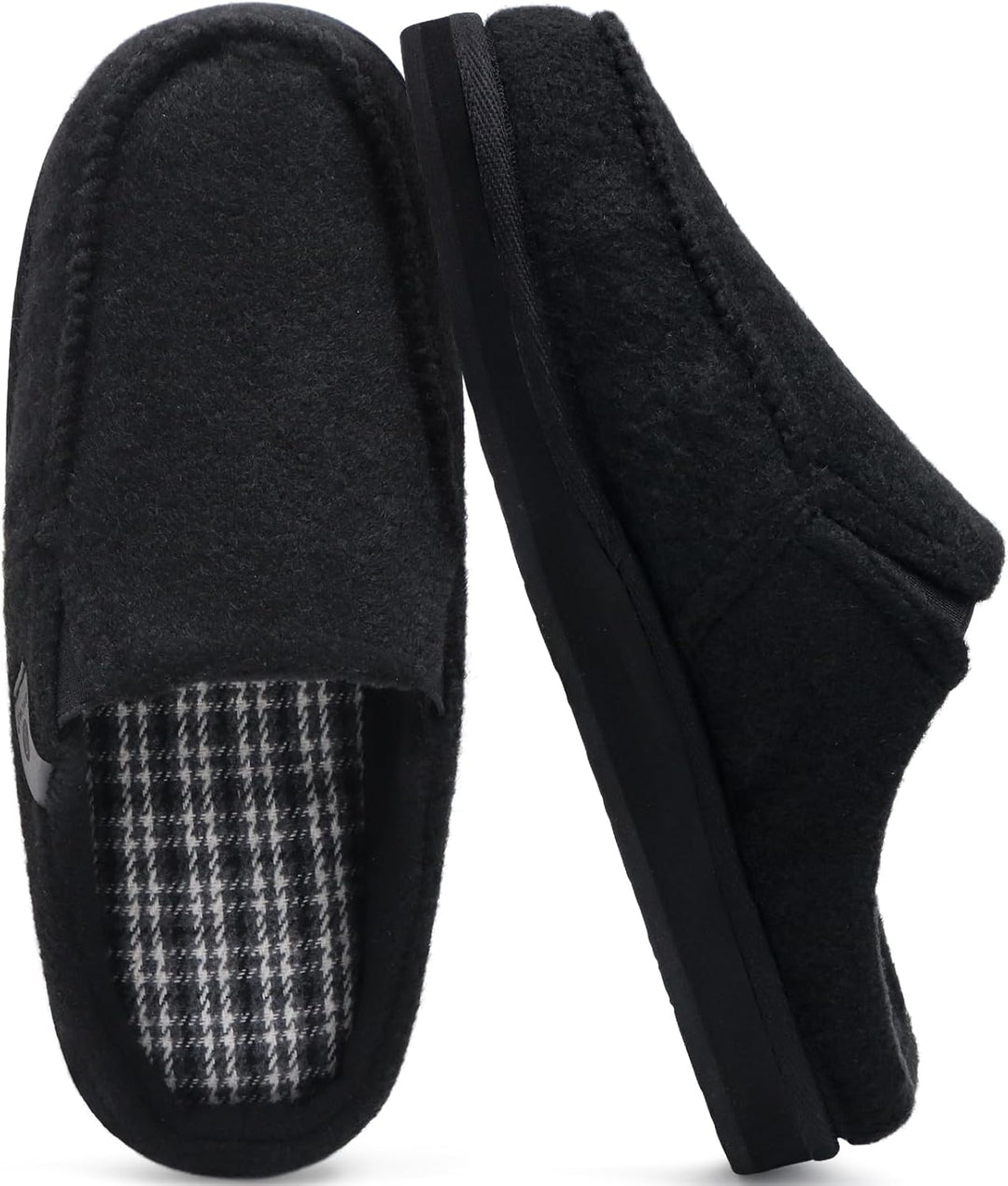 ONCAI Hausschuhe Herren Komfort Pantoffeln Plüsch Streifen Hüttenschuhe Wärme Cord Flauschig Slipper