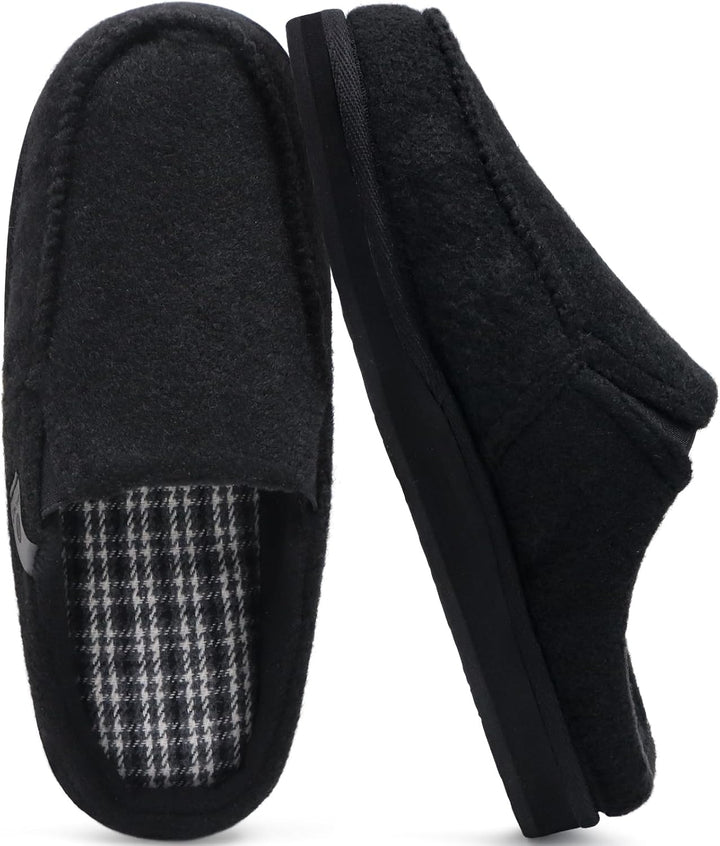 ONCAI Hausschuhe Herren Komfort Pantoffeln Plüsch Streifen Hüttenschuhe Wärme Cord Flauschig Slipper