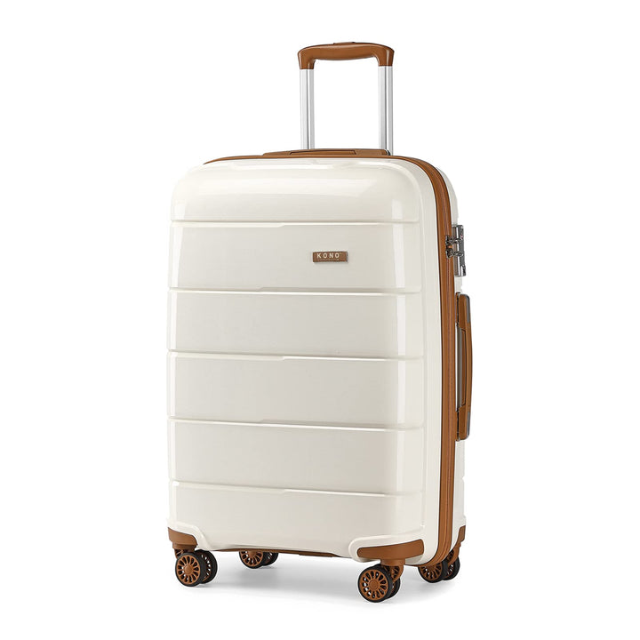 KONO Hartschalenkoffer Koffer Trolley Reisekoffer mit 4 Rollen TSA Schloss und YKK Reissverlüsse Pol