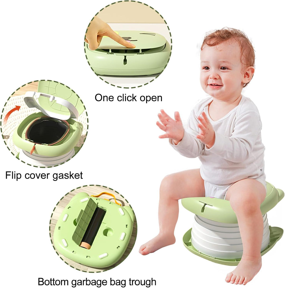Faltbarer Toilettensitz für Kinder, Reisetöpfchen für Auto, Outdoor & Indoor, Praktisch für Camping
