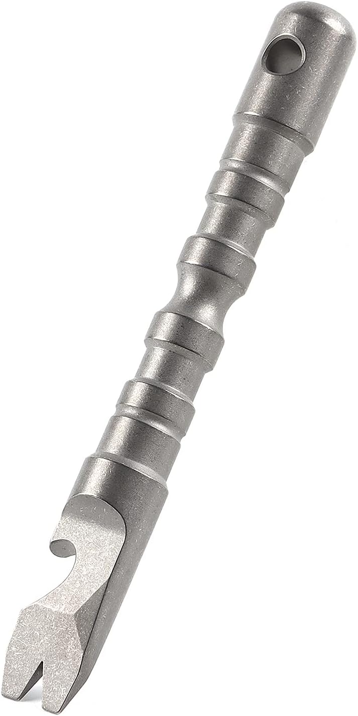 Hamans EDC Stemmeisen aus Titanlegierung, mit Flaschenöffner, Schraubendreher-Funktion, Multifunktio