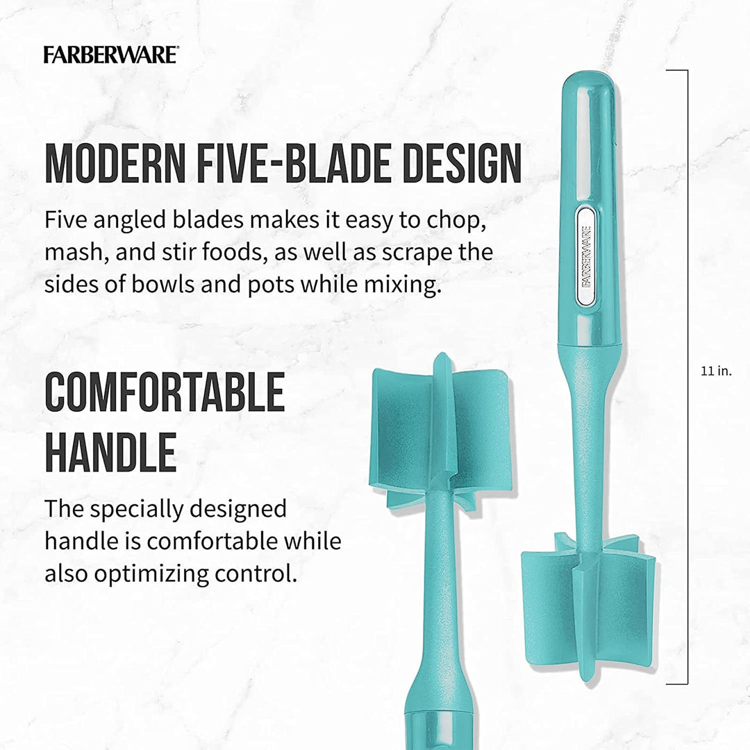 Farberware 5241284 Hitzebeständiger Fleisch- und Kartoffelstampfer aus Nylon, sicher für antihaftbes