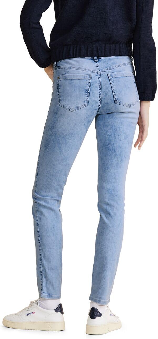 Street One Damen Jeanshose Slim und High Style Denim York 2-knopf 49_59 25W / 32L Heavy Indigo Bleac