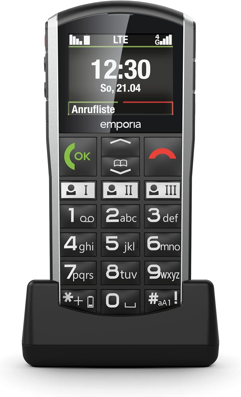 Emporia emporiaSIMPLYCITY-LTE, Tastenhandy ohne Vertrag, Mobiltelefon mit Notruftaste, Extra grosse