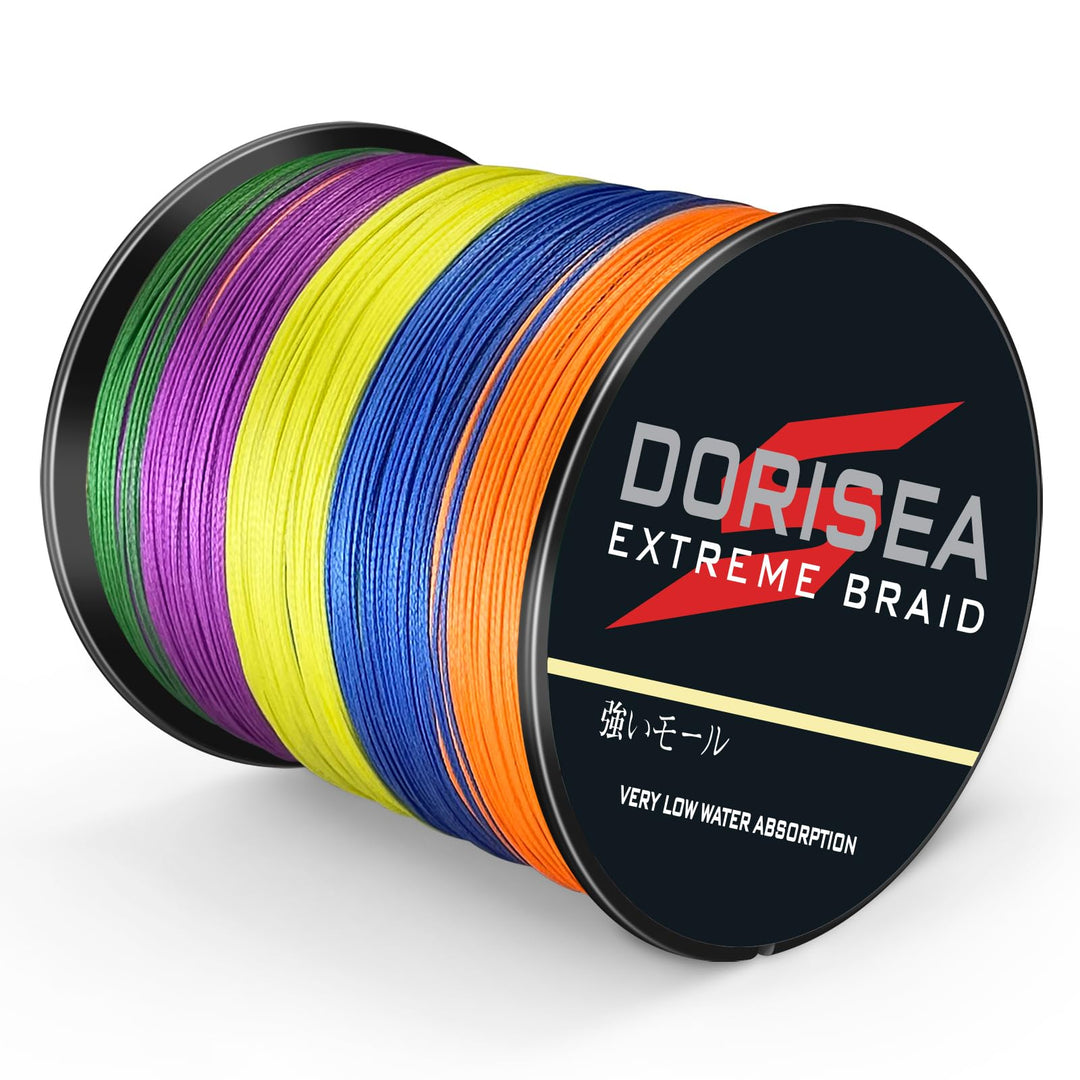 Dorisea Extreme Braid geflochtene Angelschnur, 100 % PE, 1000 m, 2,7–227 kg getestet, abriebfest, un