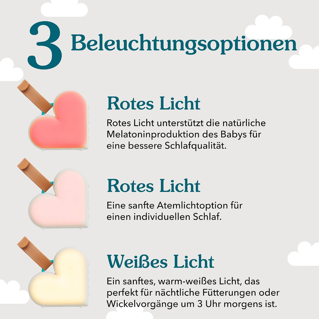 Love To Dream™ Tragbares Babyschlafgerät | Weisses Rauschen & Schlaflieder | 9 beruhigende Babygeräu