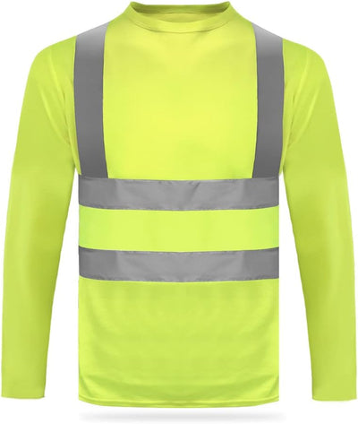 HYCOPROT Warnschutz T-Shirt Warnweste Reflektierend Warnweste Atmungsaktiv Leicht Kurzarmshirt Kurza