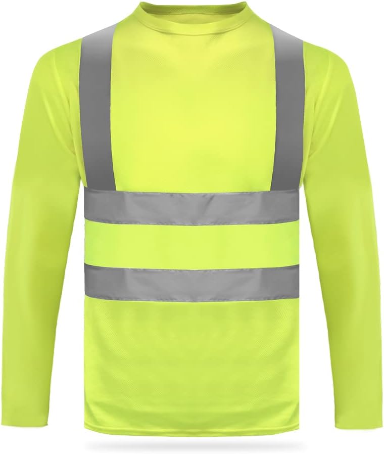 HYCOPROT Warnschutz T-Shirt Warnweste Reflektierend Warnweste Atmungsaktiv Leicht Kurzarmshirt Kurza