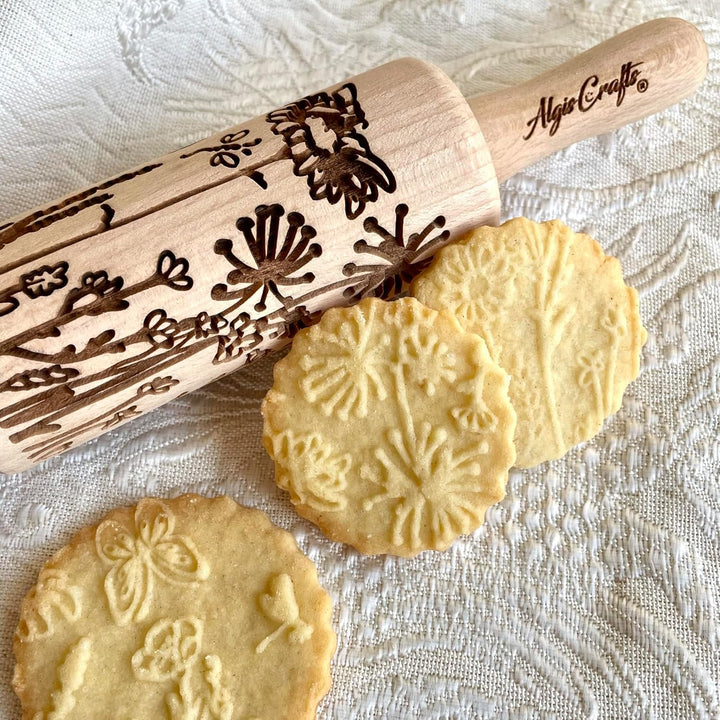 WILD 3-er SET Kinder Nudelhölzer. Nudelholz mit muster für Gebäck und Keramik von Algis Crafts 3-er