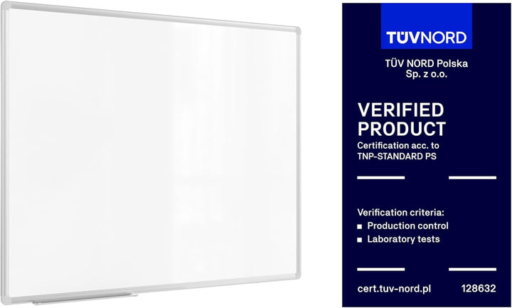 Allboards, magnetisches Whiteboard mit Expo-Alurahmen, trocken abwischbar und beschreibbar, wandmont