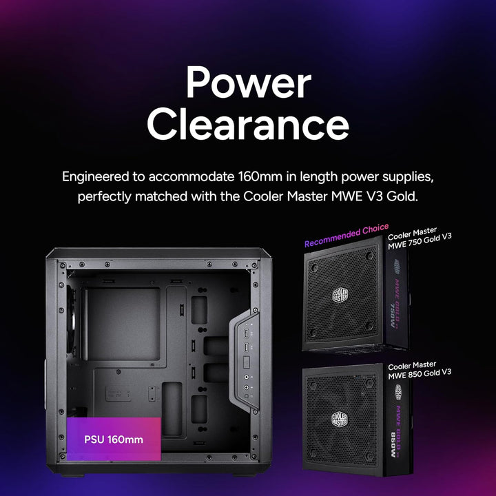 Cooler Master MasterBox Q300L PC Gehäuse 'Micro-ATX, Mini-ITX, USB 3.0, Seitenfenster' MCB-Q300L-KAN