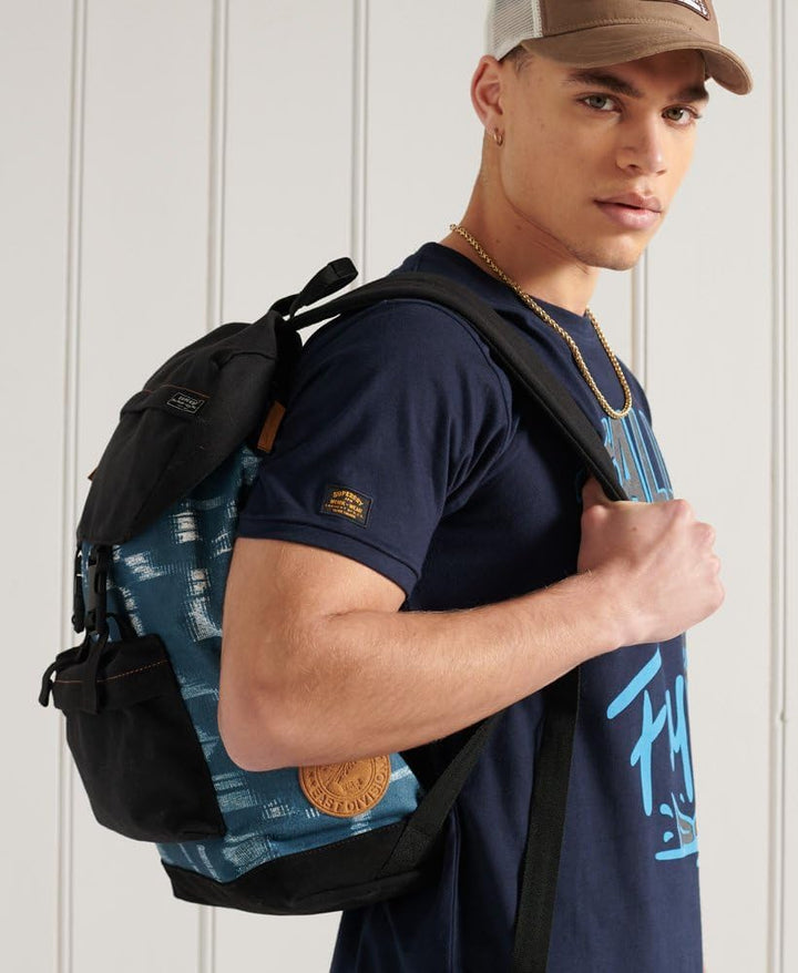 Superdry Herren Toploader Backpack Rucksack, Einheitsgrösse Ikat Aop, Ikat Aop