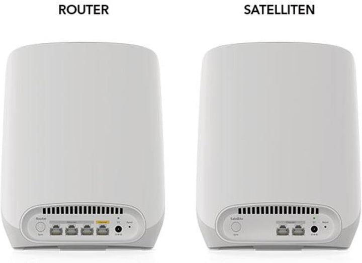 NETGEAR Orbi RBK763S WiFi 6 Mesh WLAN System (5400 MBit/s Geschwindigkeit, TriBand WiFi 6 Router + 2